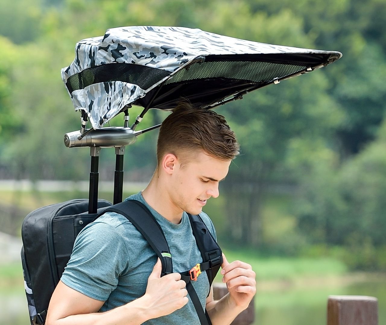 EZ FunShell Backpack Umbrella UV RAIN PROTECTIONS Tourist Series FS-20 –  Magic Cook
